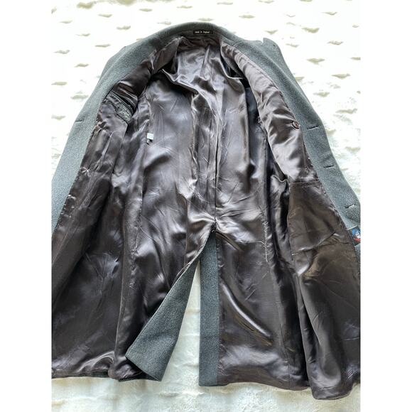 🔥Vintage Lord & Taylor Wool Cashmere Blend Classic Double Breasted Men Overcoat - Picture 12 of 16